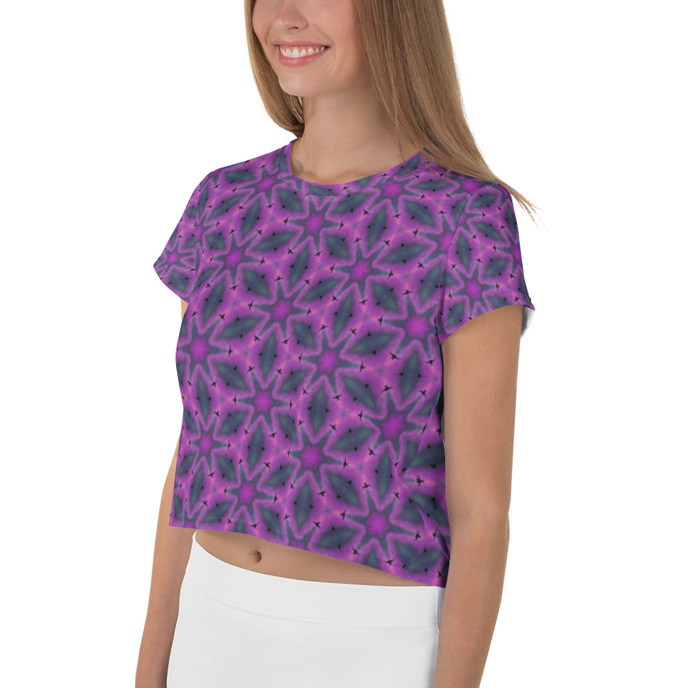 Geometric Elegance Women's Crop Tee