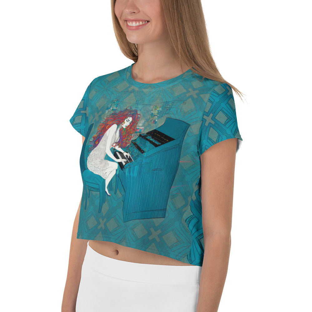 Botanical Bliss Crop Tee - Side View