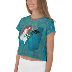 Botanical Bliss Crop Tee - Side View