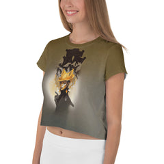 Back view of Enchanted Forest Crop T-Shirt
