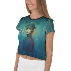 Oceanic Odyssey crop tee in casual wear setting