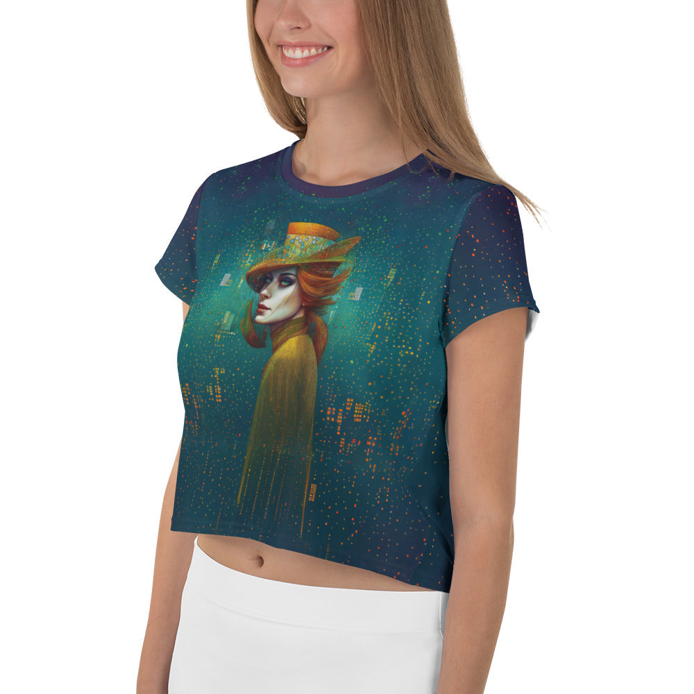 Artisan Aura Crop T-Shirt styled for casual wear.