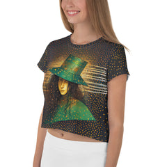 Stylish Nebula Nirvana Crop T-Shirt for women