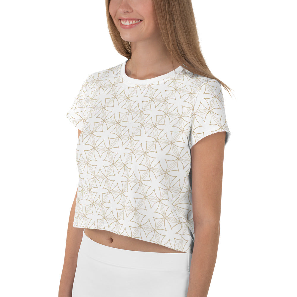 Desert Mirage women's crop tee in casual setting