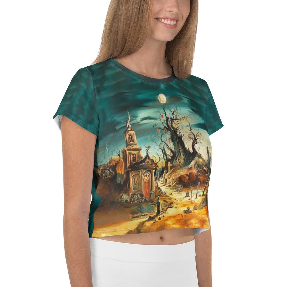 Mystic Moonlit Night Crop Tee - Beyond T-shirts