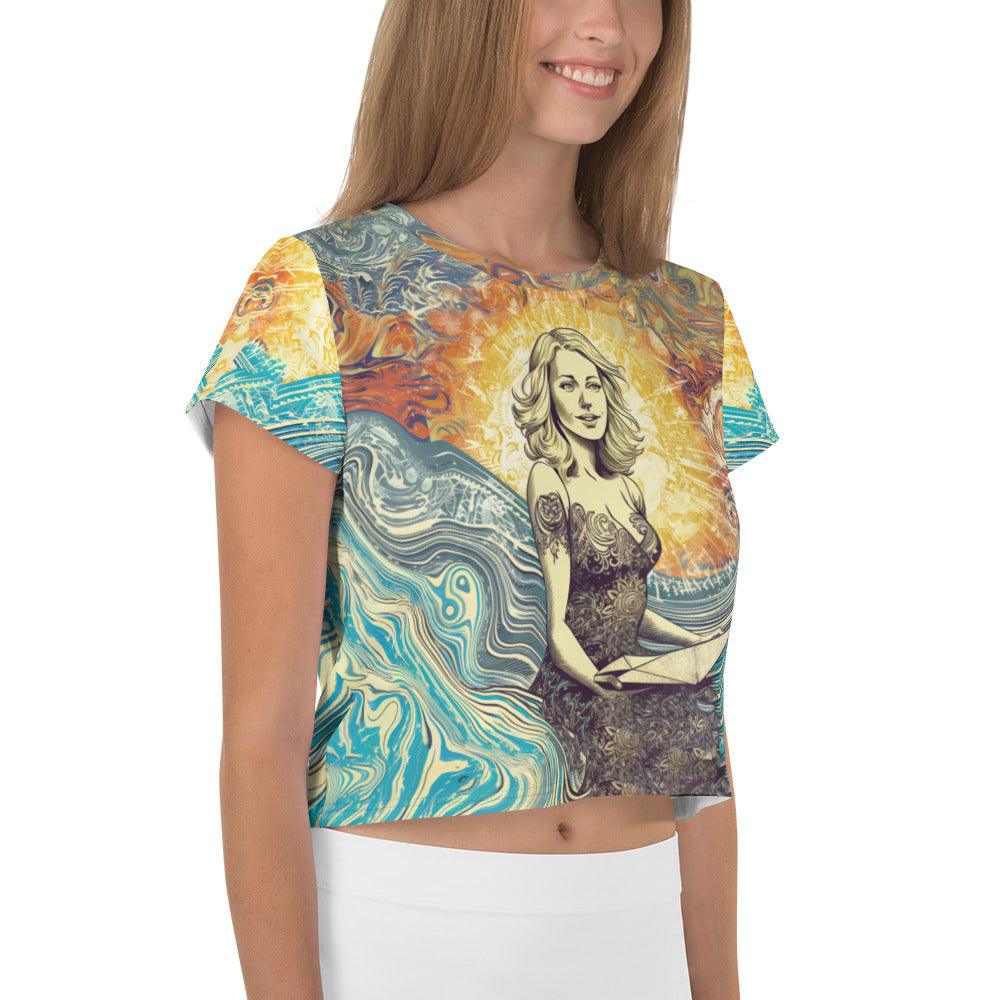 Surf Queen Crop Tee For Women - Beyond T-shirts