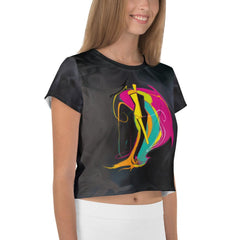 Urban Streetwear All-Over Print Women's Crop Tee - Beyond T-shirts