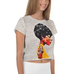 Notes Of Expression Women's All-Over Print Crop T-Shirt - Beyond T-shirts