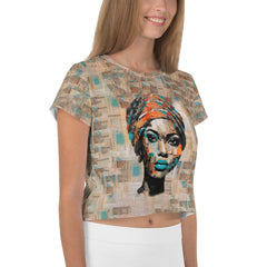 Melodic Fusion Women's All-Over Print Crop T-Shirt - Beyond T-shirts