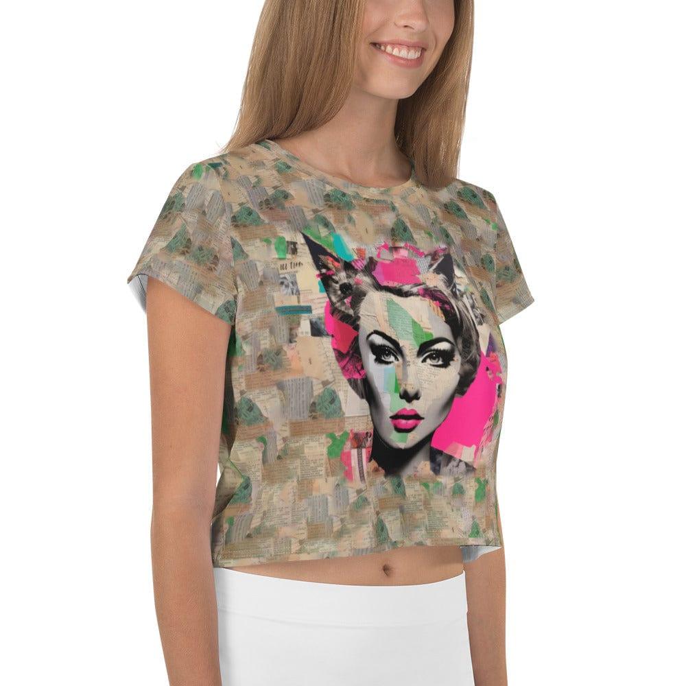 Harmonic Fusion Women's All-Over Print Crop T-Shirt - Beyond T-shirts