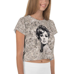 Electric Groove Women's All-Over Print Crop T-Shirt - Beyond T-shirts