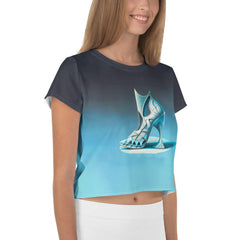 Futuristic Mosaic Women's Crop Tee - Beyond T-shirts