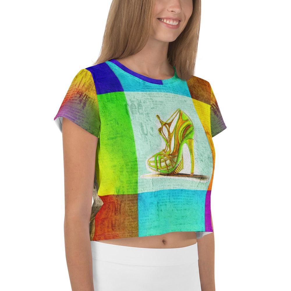 Ethereal Pathways Women's Crop Tee - Beyond T-shirts