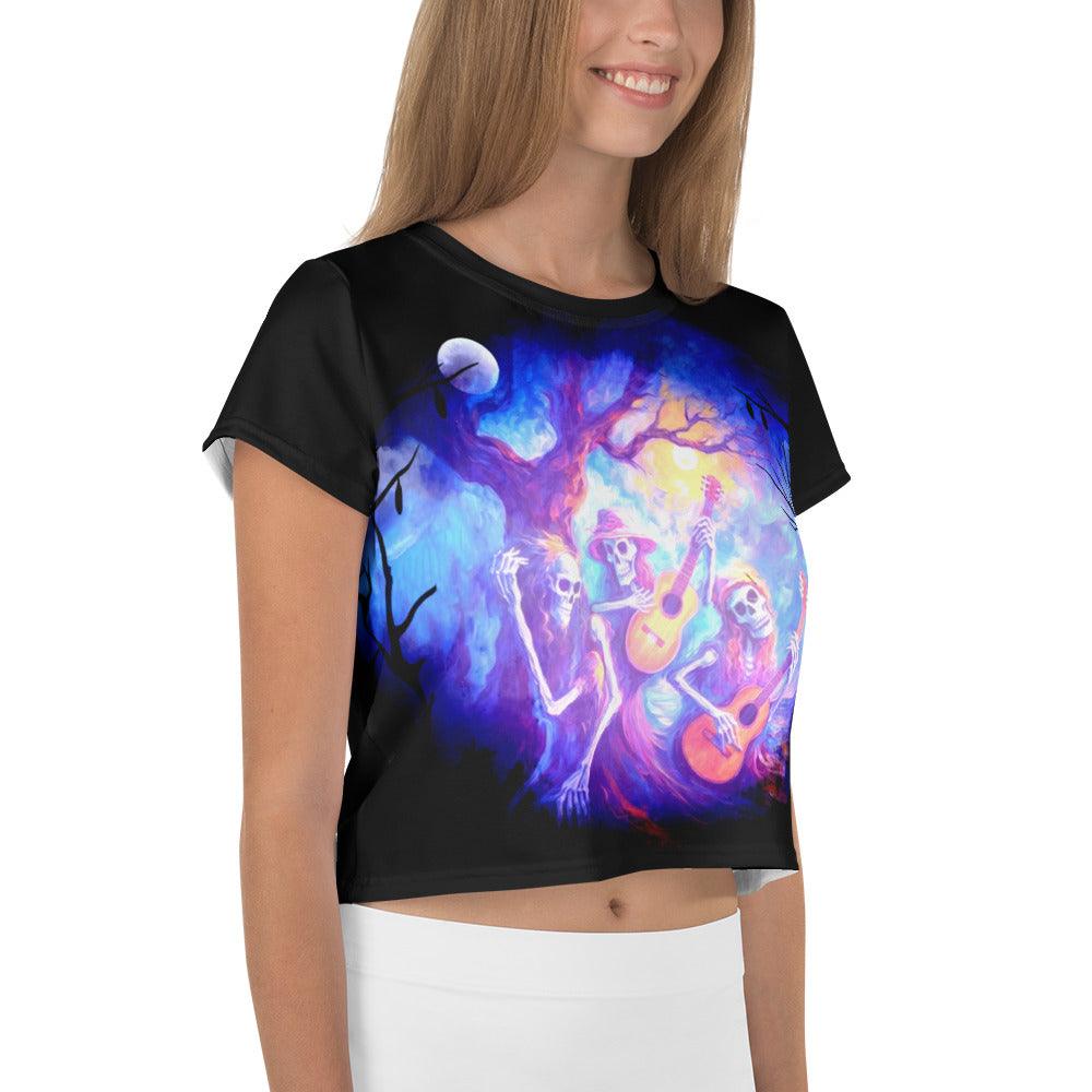 Skeleton Dance Party Crop Top - Beyond T-shirts