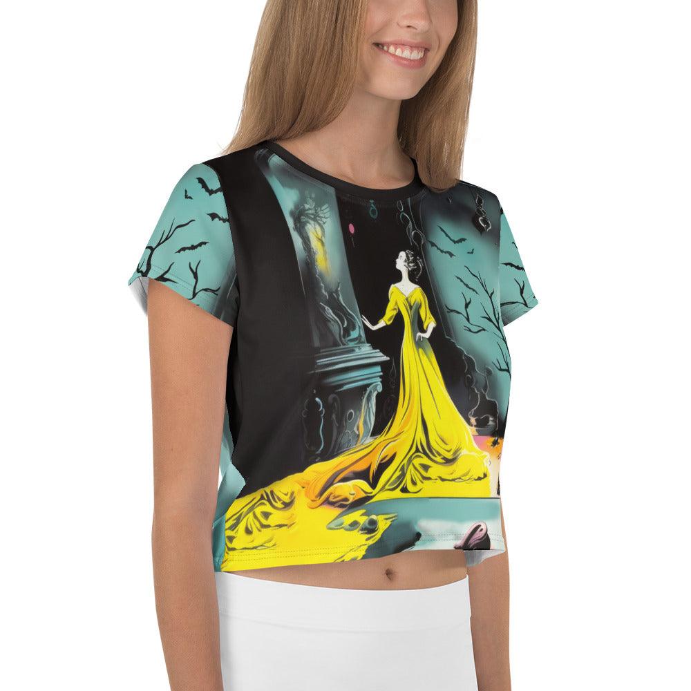 Halloween In Wonderland Crop T-Shirt - Beyond T-shirts