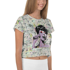 Rock 'n' Roll Legends Unite All-Over Print Crop T-Shirts - Beyond T-shirts