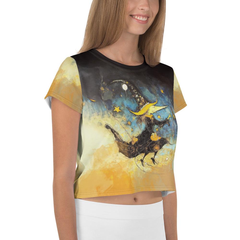 Dia de los Muertos Delight Women's All-Over Print Crop T-Shirt - Beyond T-shirts