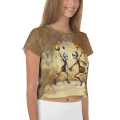 Halloween Hocus Pocus Women's All-Over Print Crop T-Shirt - Beyond T-shirts