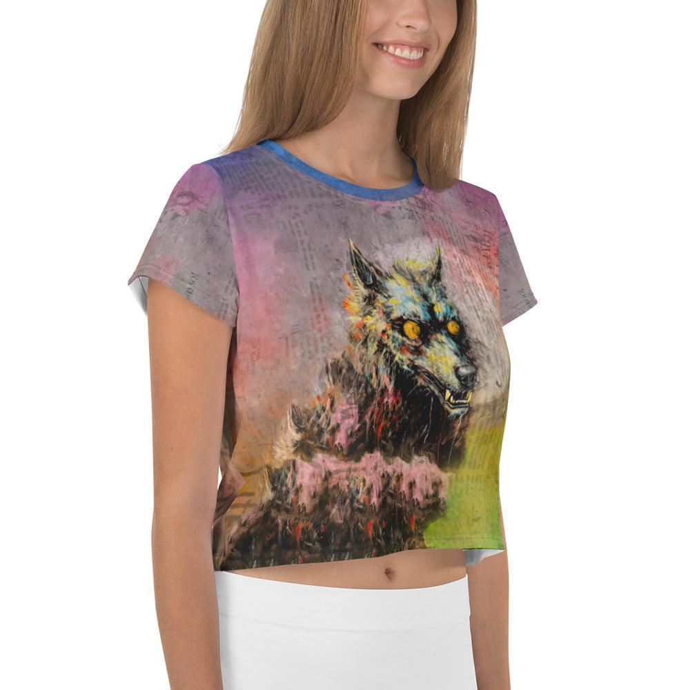 Zombie Apocalypse Women's All-Over Print Crop T-Shirt - Beyond T-shirts