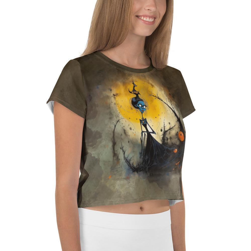 Enchanted Forest Women's All-Over Print Crop T-Shirt - Beyond T-shirts