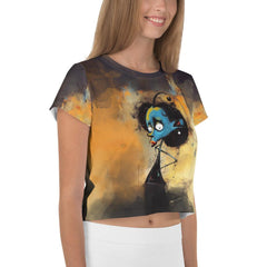 Halloween Moonlit Magic Women's All-Over Print Crop T-Shirt - Beyond T-shirts