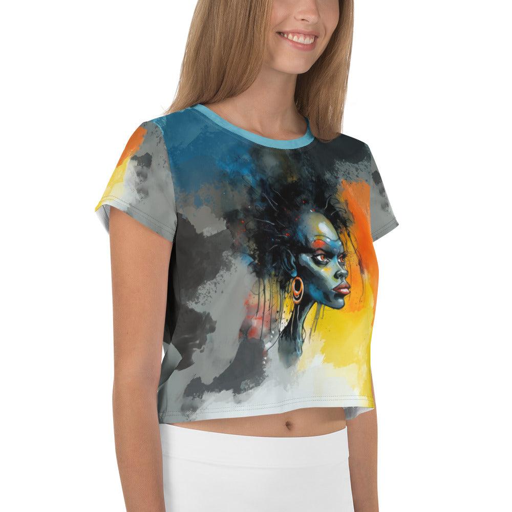 Haunted Pirate's Cove Women's All-Over Print Crop T-Shirt - Beyond T-shirts