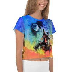 Spooky Night Halloween Crop T-Shirt - Beyond T-shirts