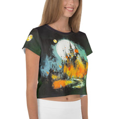 Full Moon Frights Crop T-Shirt - Beyond T-shirts