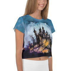 Trick Or Treat Ghostly Crop T-Shirt - Beyond T-shirts