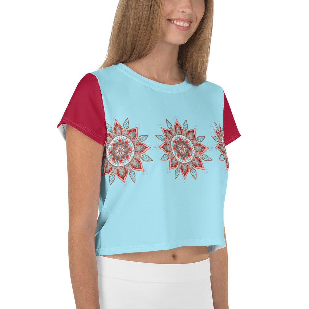 Zen Garden Mandala Crop Tee - Beyond T-shirts