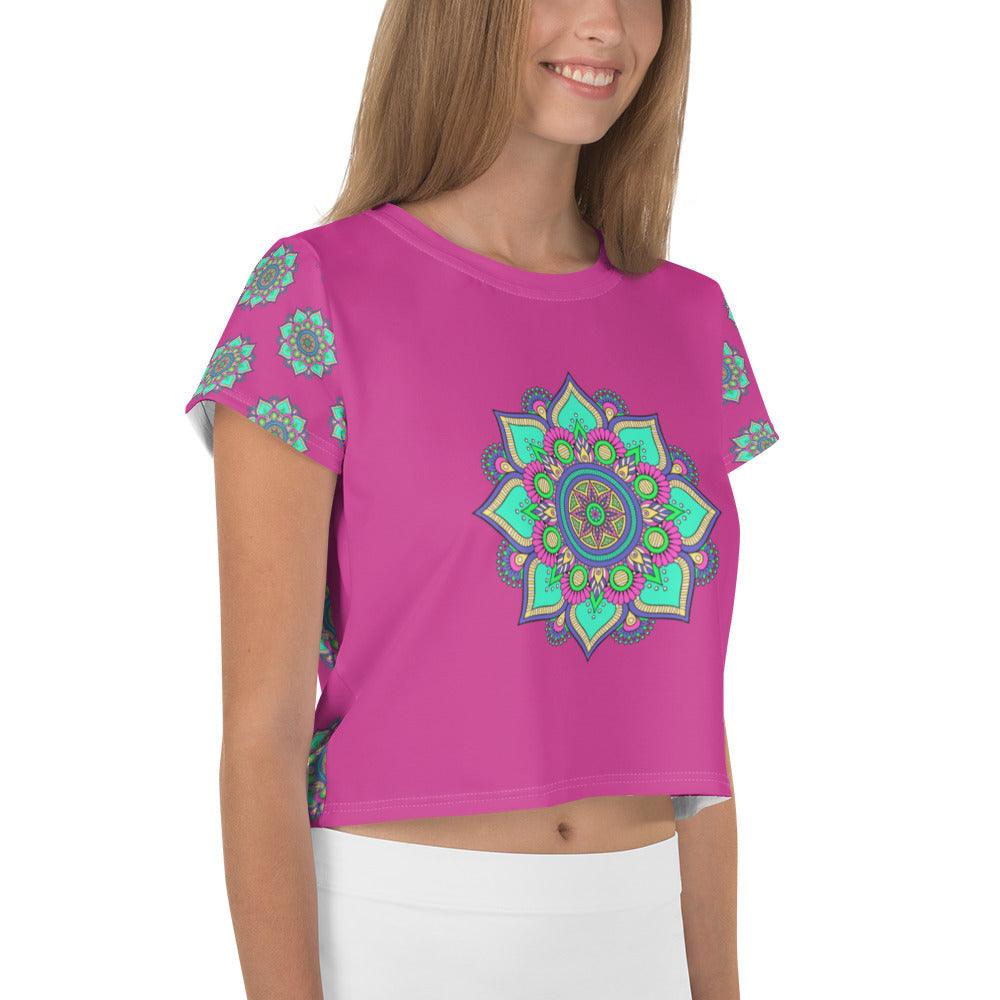 Mandala Of Life Crop Tee - Beyond T-shirts