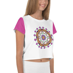 Sanskrit Mandala Crop Tee - Beyond T-shirts