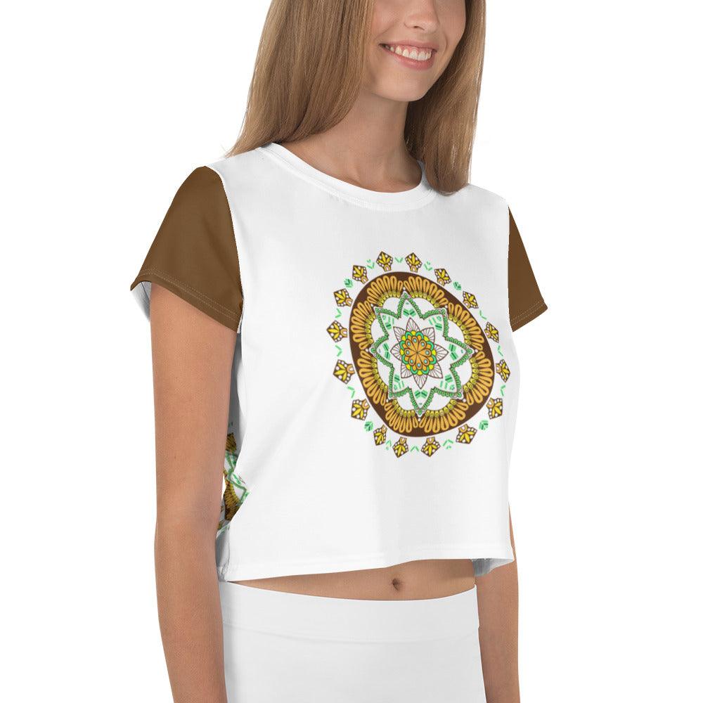 Yin and Yang Mandala Crop Top - Beyond T-shirts