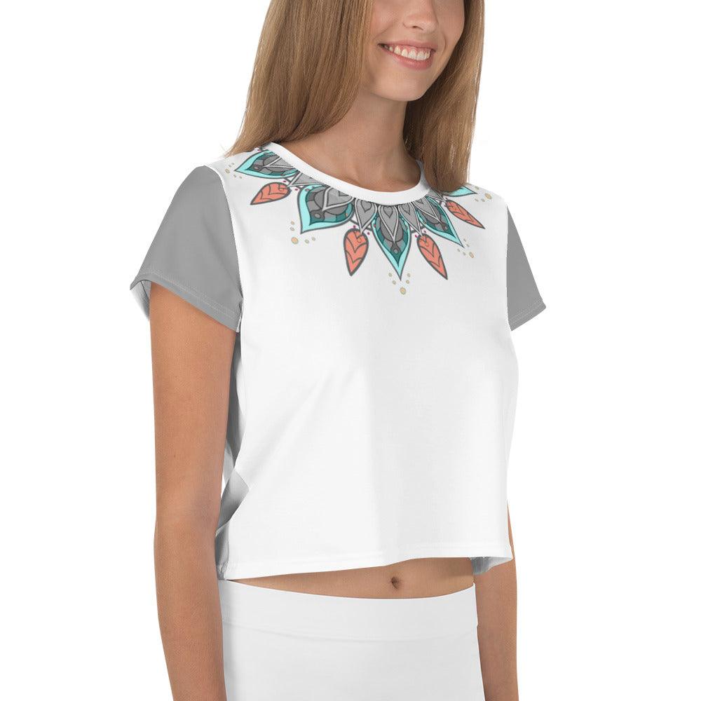 Lotus Mandala Crop T-Shirt - Beyond T-shirts