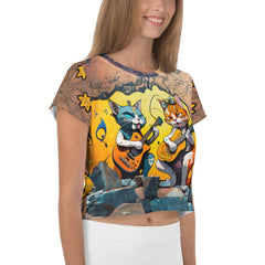 Urban Soundscapes Music Graffiti Crop Top - Beyond T-shirts