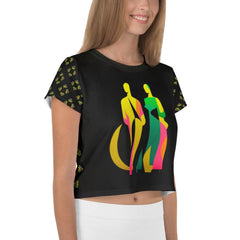 Urban Couture All-Over Print Crop T-Shirt - Beyond T-shirts