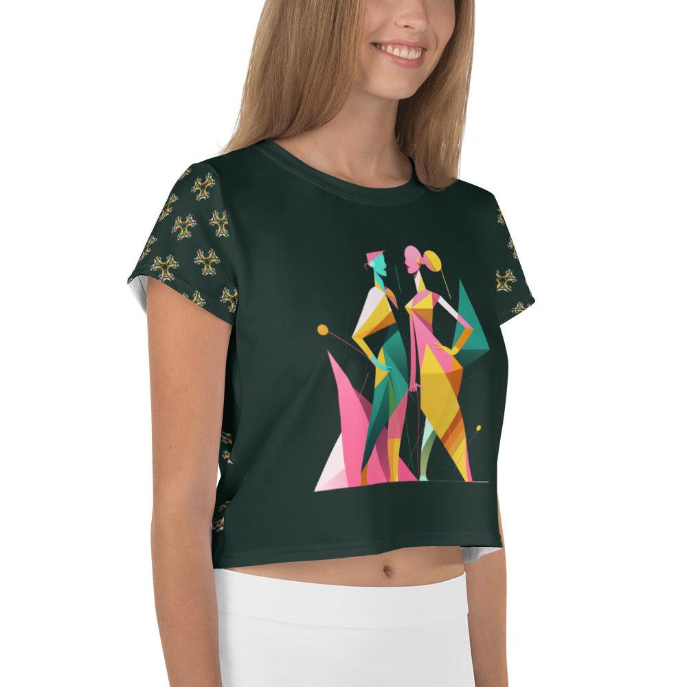 Urban Renaissance All-Over Print Crop T-Shirt - Beyond T-shirts