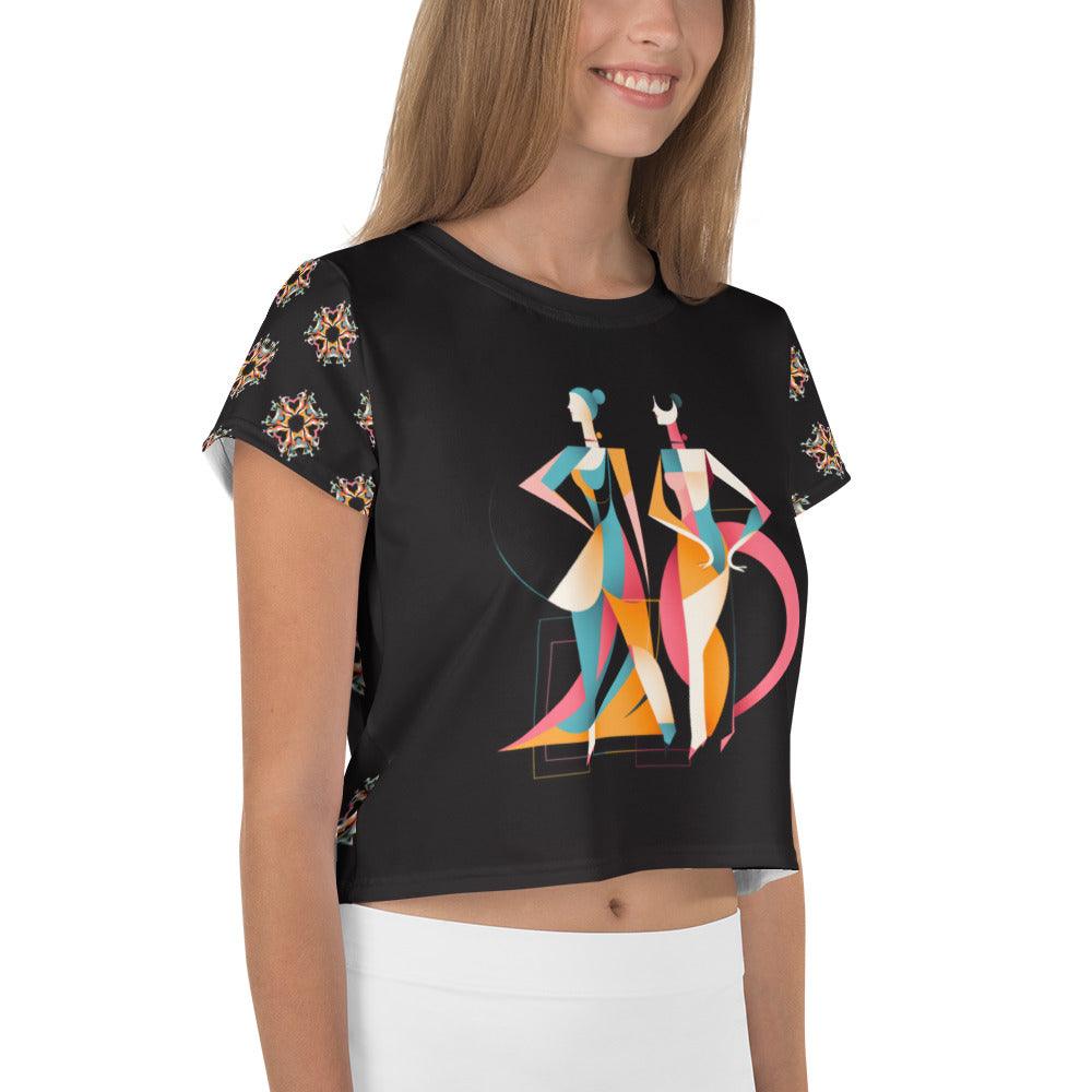 Vibrant Vogue Vision All-Over Print Crop T-Shirt - Beyond T-shirts