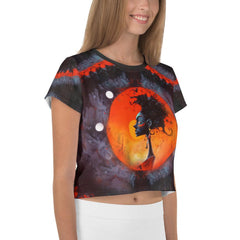 Skeleton Couture Halloween Crop Tee - Beyond T-shirts