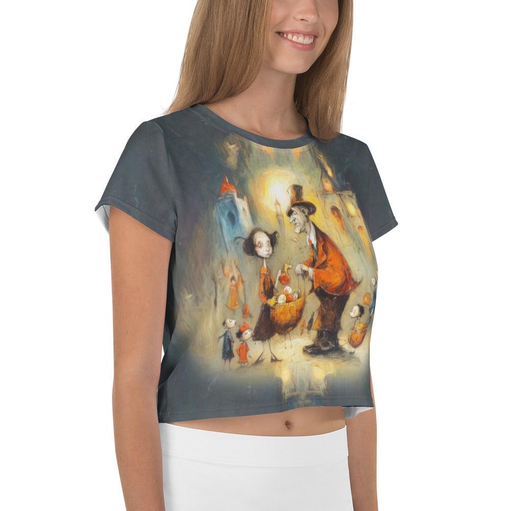 Haunted Victorian Mansion Crop Top - Beyond T-shirts