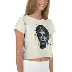 Abstract Portraits of Women's Essence: Painting Crop Tee - Beyond T-shirts