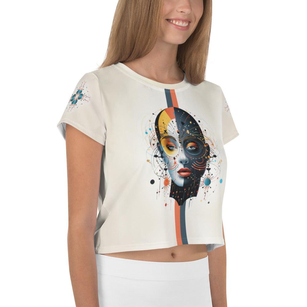 Abstract Beauty Blossoms: Women's Art Crop T-Shirt - Beyond T-shirts