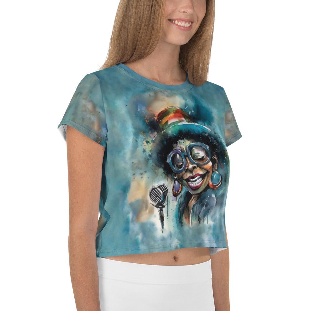 Melodic Mirth Caricature Crop T-Shirt - Beyond T-shirts