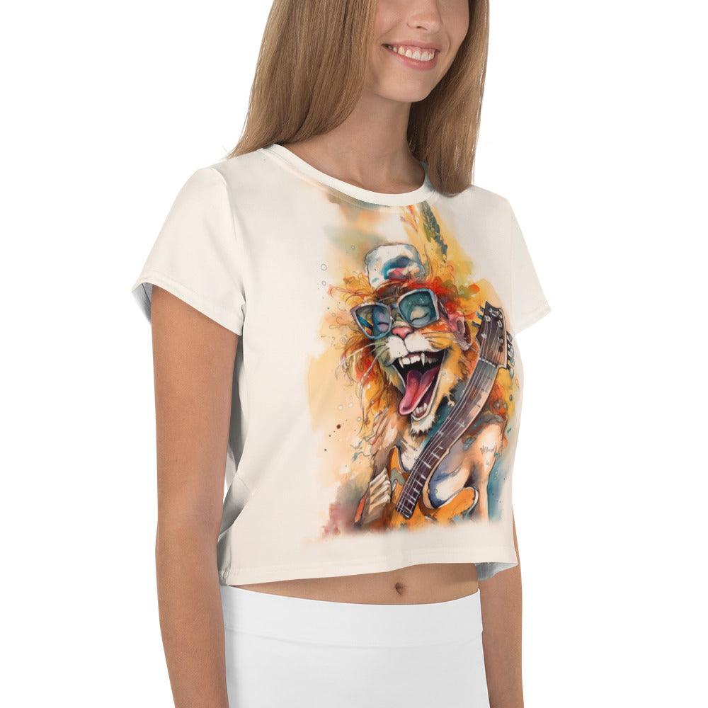 Sketchy Silhouettes Caricature Crop Tee - Beyond T-shirts