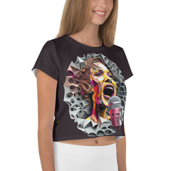 Symphonic Threads All-Over Print Crop T-Shirts