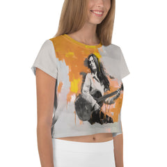 Minimalist Abstract Brushstroke Crop Tee