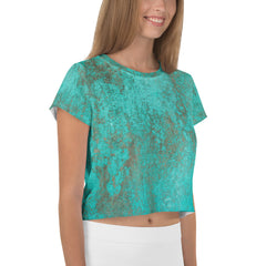 Barnwood Beauty All-Over Print Crop T-Shirt