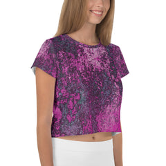 Rustic Elegance All-Over Print Crop T-Shirt