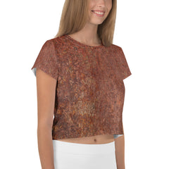 Rusty Iron Texture Crop T-Shirt