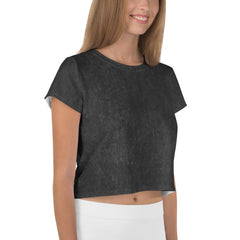 Liquid Metal All-Over Print Crop Top